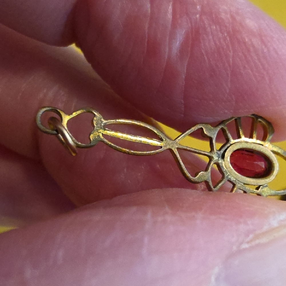 Antique Art Nouveau Lavalier Style Pendant, Likely From the Early 1900s - Picture 4 of 12